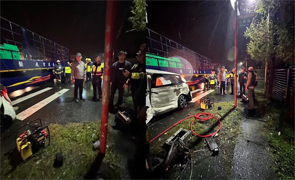 快新聞/宜蘭五結深夜重大車禍!與聯結車碰撞 小客車3死2傷