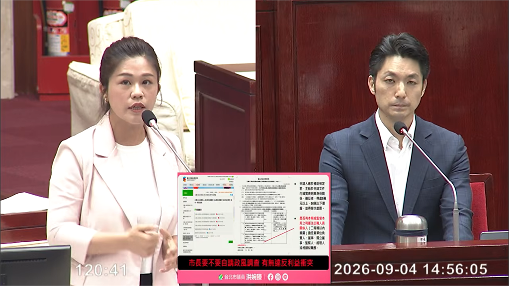 快新聞／市長爸爸有交自檢表嗎？蔣萬安兒拚交換生　洪婉臻指利益迴避是義務