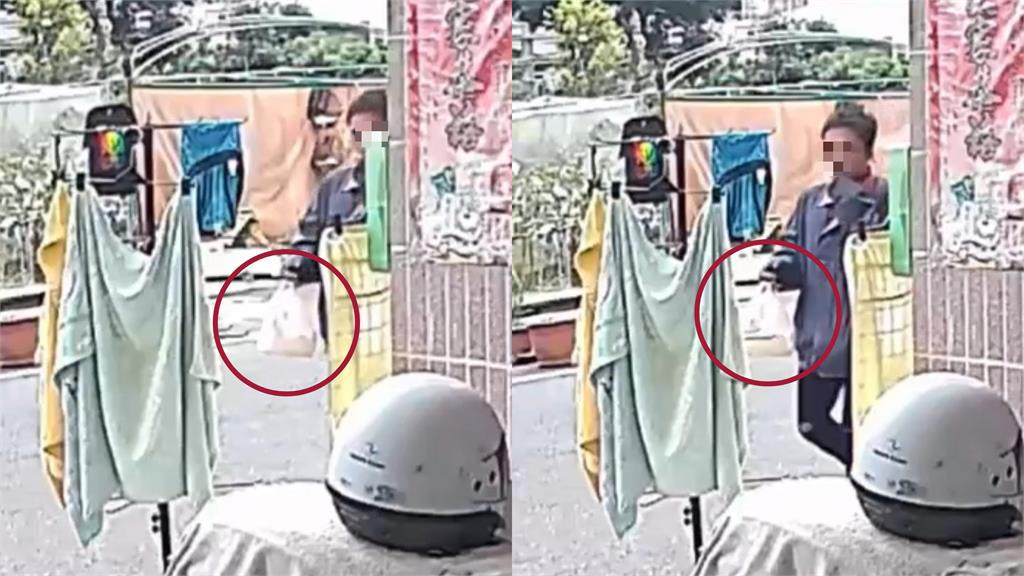 彰化驚現「叼菸聖誕老人」!快閃民宅門前掛「滷肉飯」詭異畫面曝