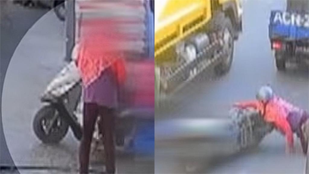 7歲男童上機車「疑誤觸油門」撞進垃圾車底慘死！阿嬤自責跪地痛哭　驚悚畫面曝