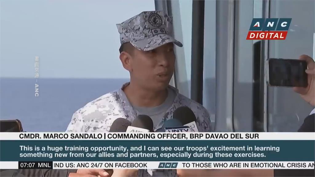 美菲「肩並肩」聯合軍演　巴拉望島外海實彈演練　中艦現蹤