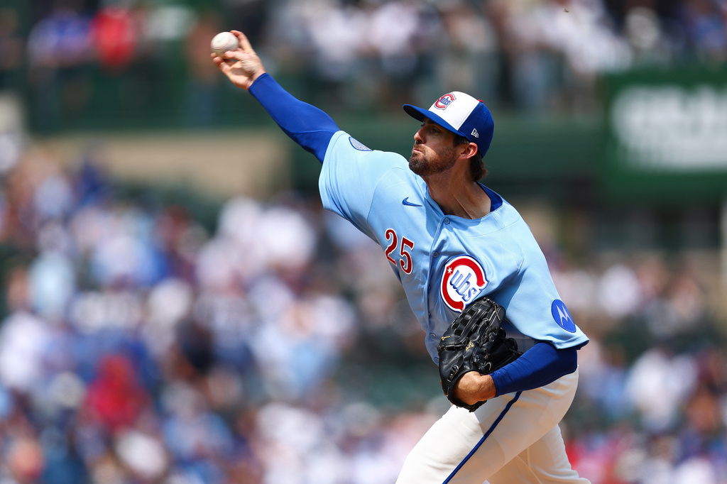 MLB(影)／小熊押對寶！霍姆斯差點挑戰完全比賽　伸卡球強勢回歸展現王牌身手