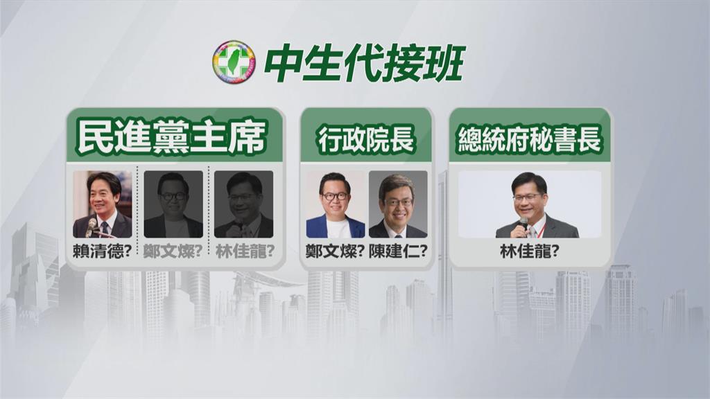 民進黨主席誰接棒? 賴清德、鄭文燦、林佳龍被點名