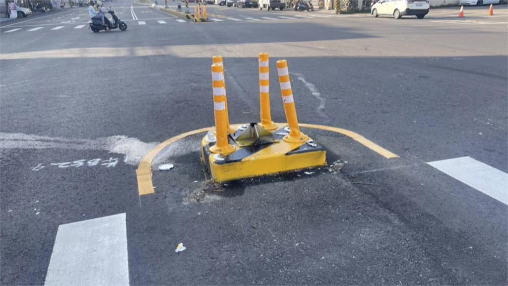 號稱全台最慘!!短短半年已發生11次 彰南路上庇護島又出「撞」況