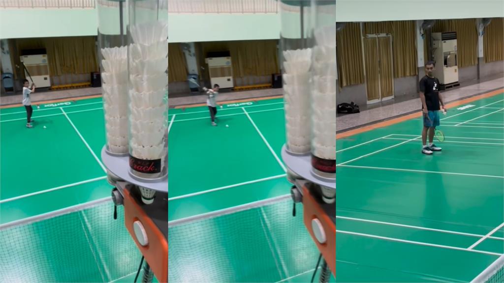 影/任賢齊小學弟太猛!彰化少棒隊練揮棒「羽球敲出鏗鏗聲」43萬人朝聖