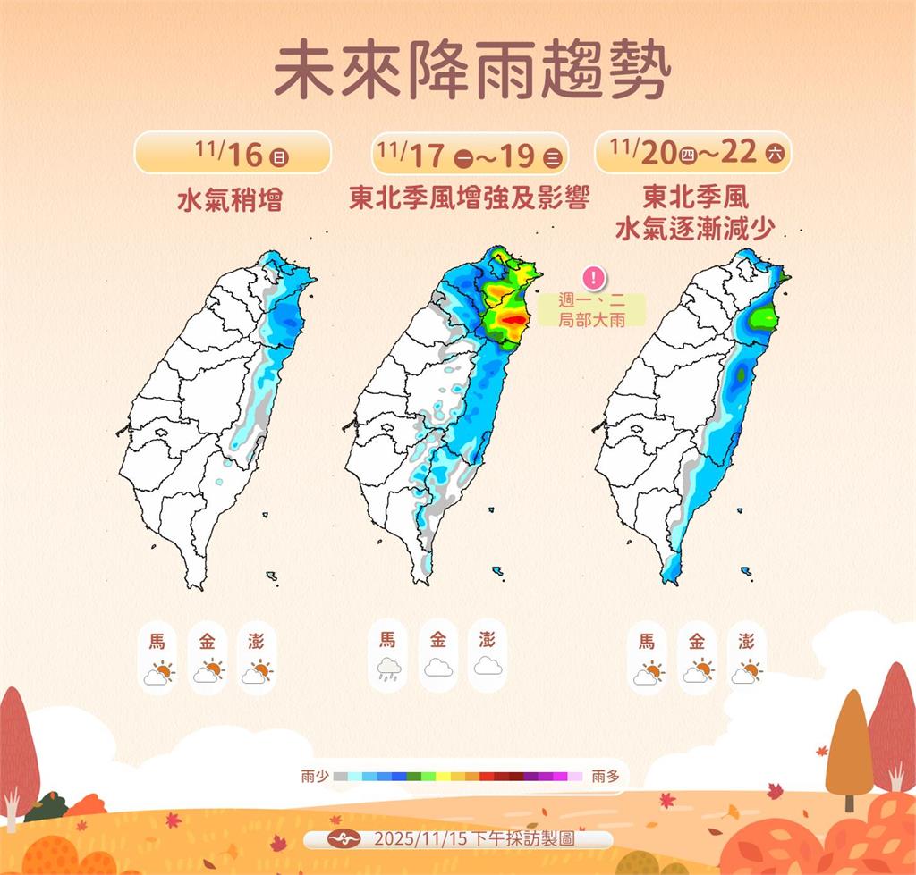 快新聞/把握好天氣!氣象署曝「這天」轉涼 下週低溫恐跌破12度