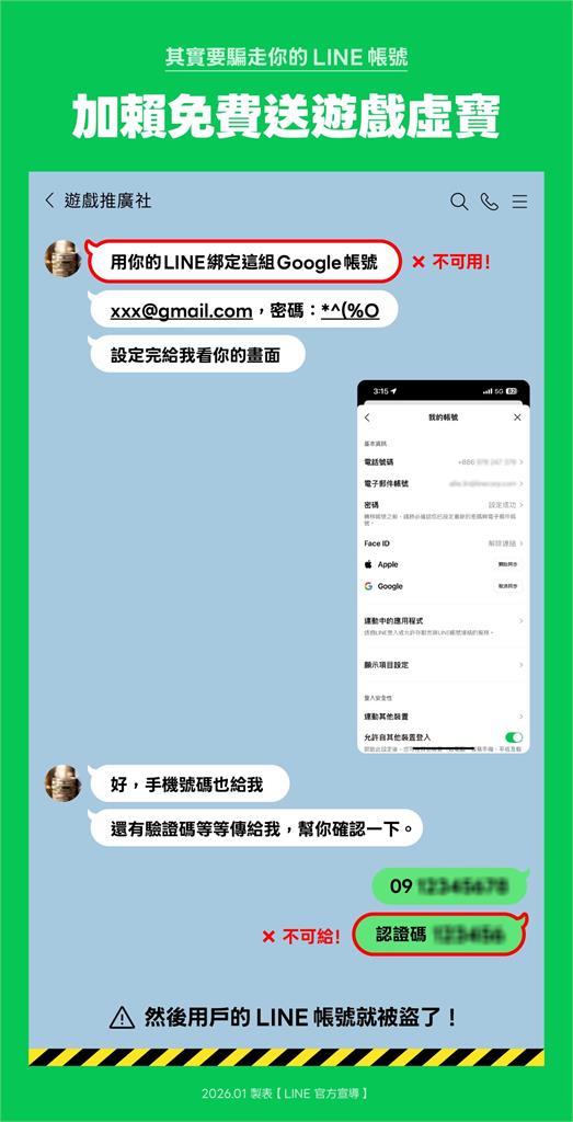 LINE「詐騙新手法」曝光！官方急喊：別當免費仔「這1動作」帳戶秒被盜