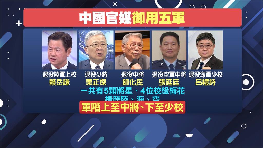 中國官媒5大御用台灣軍方代表　學者痛批退役國軍淪為統戰幫凶