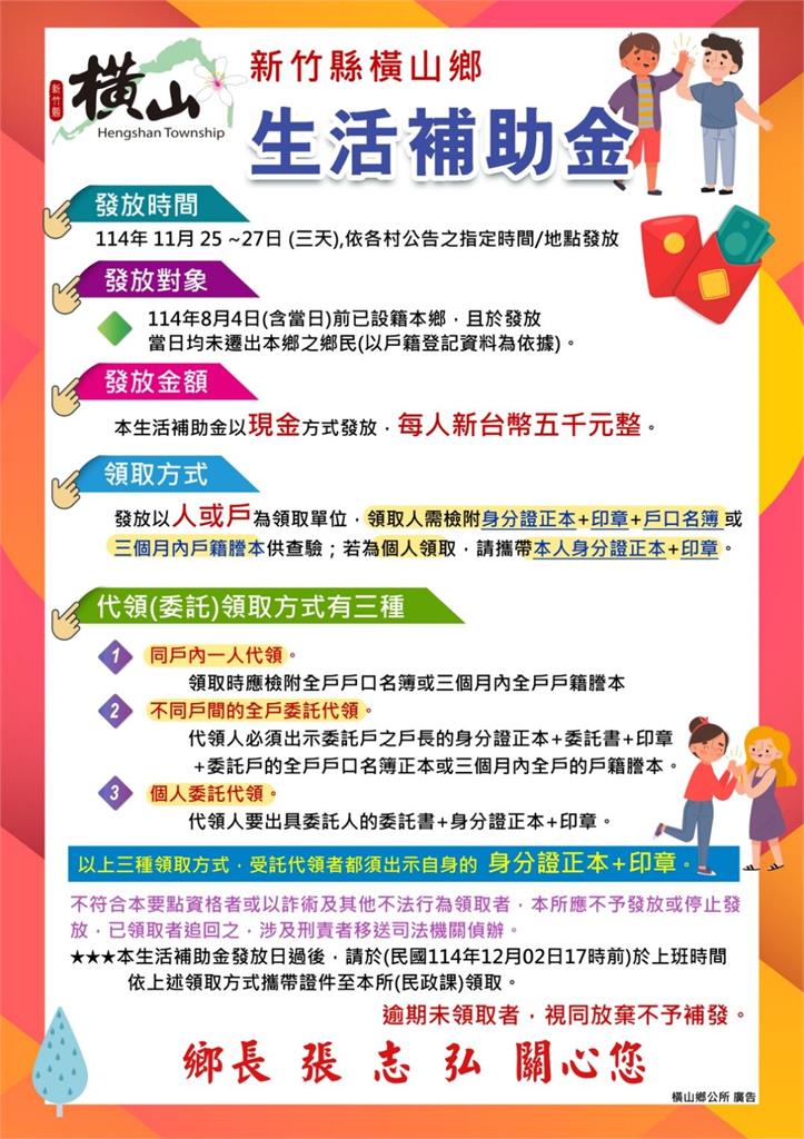 快新聞/全國普發現金首例!竹縣橫山鄉每人可領5000元 受惠人數曝光了