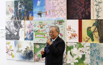 【淡江傳真】「筆韻淡江．e畫萬象」藝術展 張炳煌領銜 黃光男也樂學智慧e筆