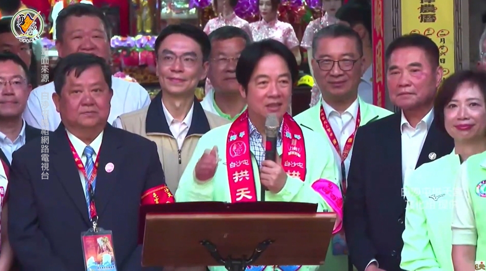 賴清德參與白沙屯媽祖起駕參香　「他」　　髮型如同總統胞弟