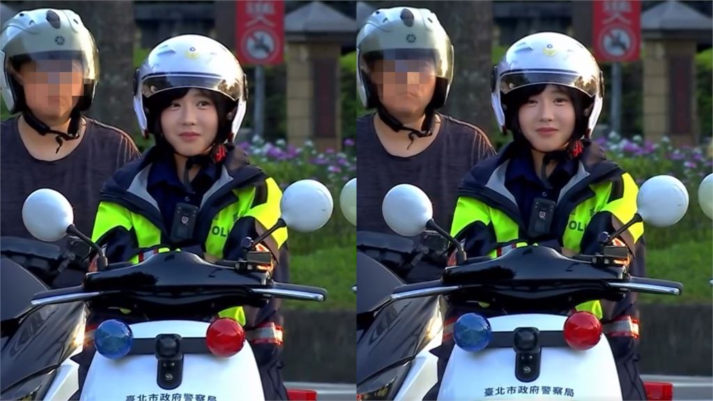 國慶日「最美」風景出現了！仙氣女警等紅燈被捕獲「甜美一笑」網暴動：好迷人