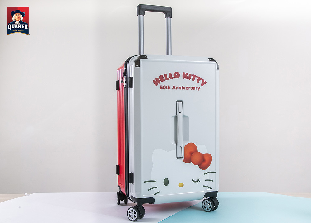 桂格、天地合補禮盒 滿額送超夯24吋HELLO KITTY運動行李箱
