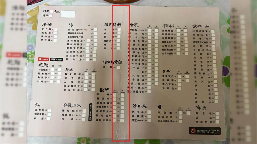 網友留負評批「太離譜」小孩摺菜單遭索賠480元 宜蘭冬山鵝肉店出面致歉