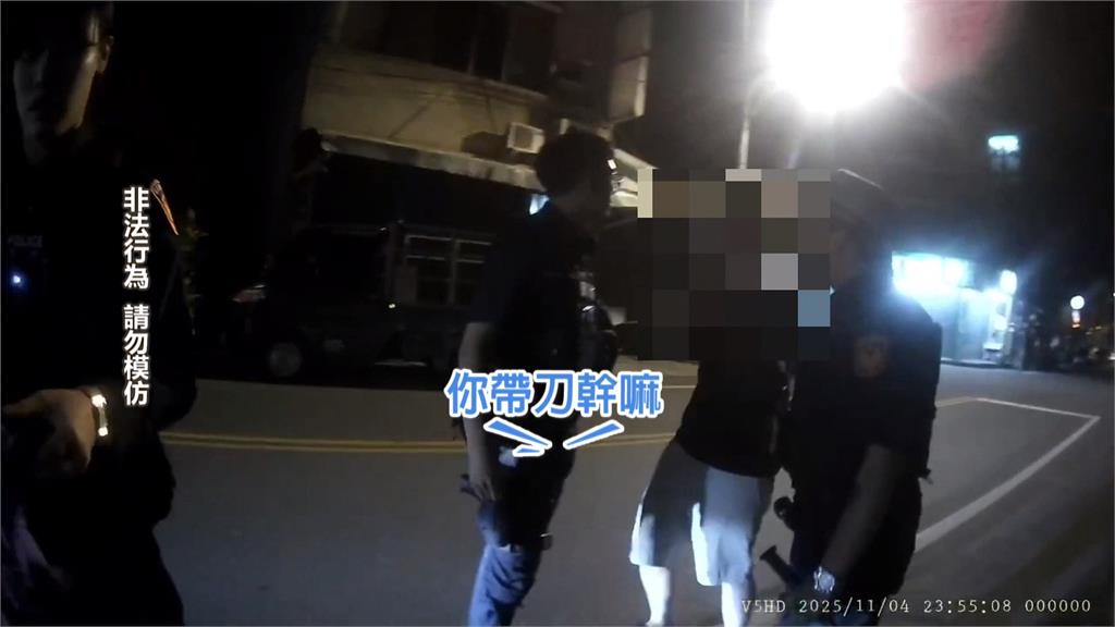 花蓮男子深夜「持刀揮舞」引恐慌 警方依法帶回管束