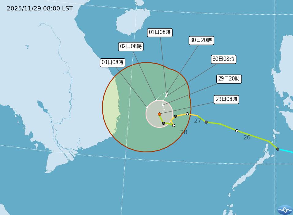 快新聞/天琴颱風、熱帶性低壓TD-31恐併流!專家曝颱風路徑走向