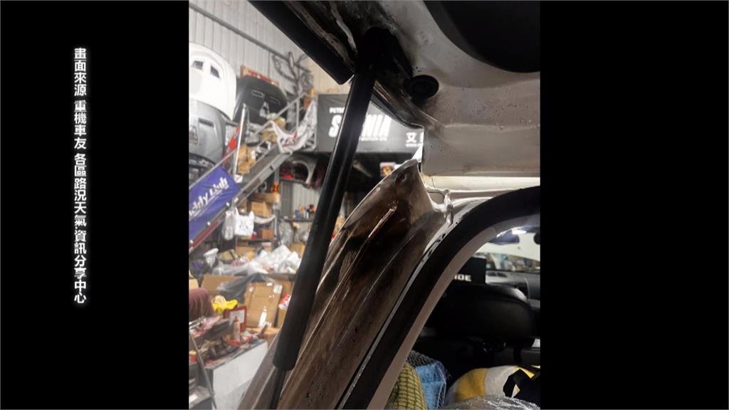 比中樂透還難! 車子國道開一半現閃光 疑遭"雷"擊