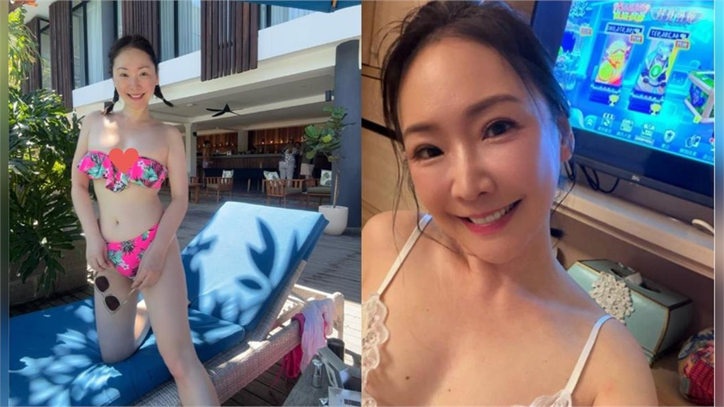 王俐人國外度假解封！粉紅泳裝「中空直逼禁區」彎腰嫩白雪球露餡