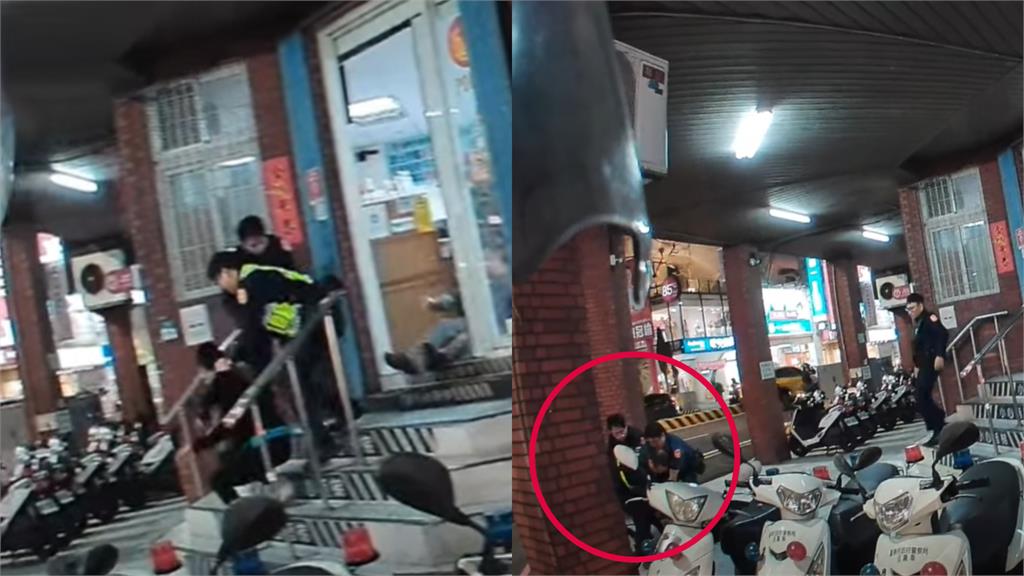 台南男「隨機砍人」1男1女出血倒地！狂衝「派出所前遭壓制」第一視角曝光