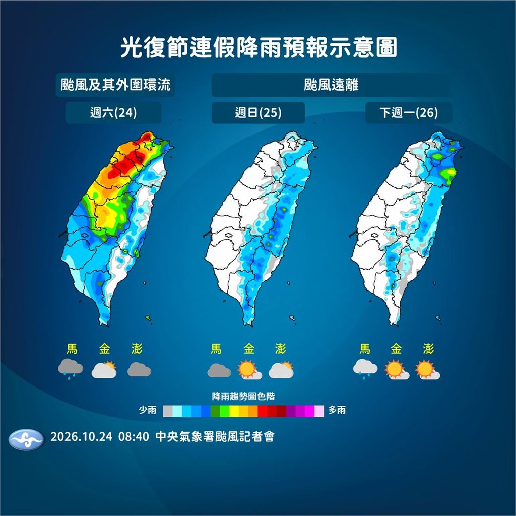 快新聞／薔琵瘦身甩尾北上！雨彈轉向這一側　氣象署示警「還沒下完」