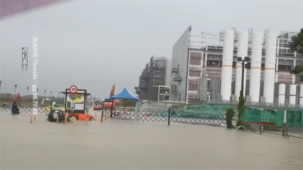 連日大雨　台積電嘉義AP7基地淹水　翁章梁、蔡易餘會勘：拉高至100年防洪標準