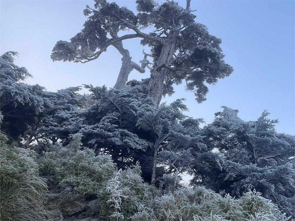 蘭潭水庫裊裊雲霧如仙境　屏東北大武山罕見現霧淞