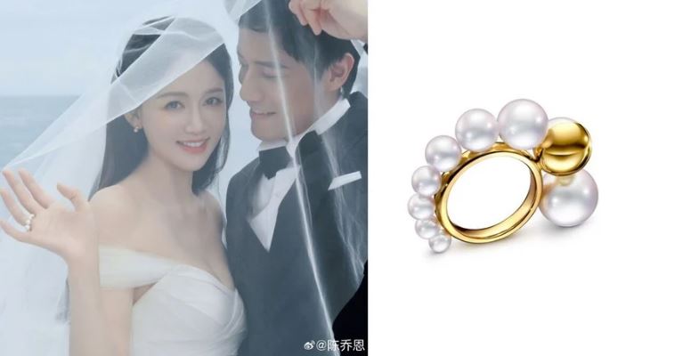 陳喬恩結婚讓人重新相信愛情！夢幻婚紗來自台灣這品牌　婚戒捨棄鑽石改愛「珍珠」！