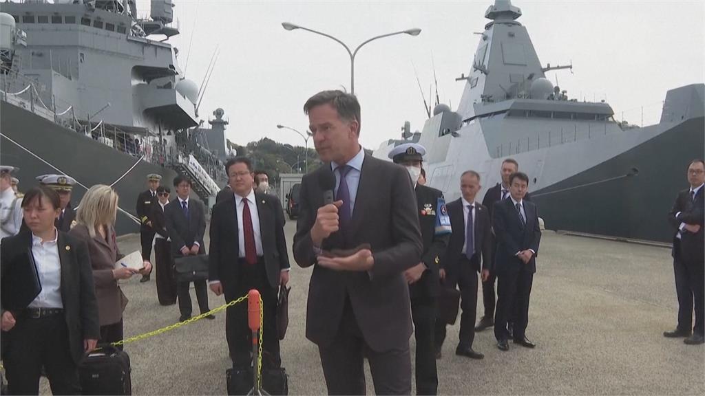 北約秘書長訪日登自衛隊護衛艦 密切關注中國對台軍演