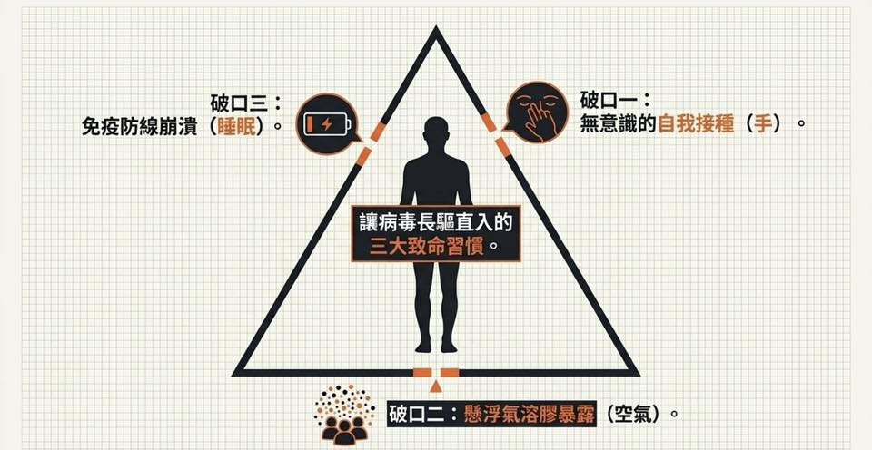 黃軒揭:你平均1小時摸臉20次,竟是B型流感入侵台灣的致命弱點!