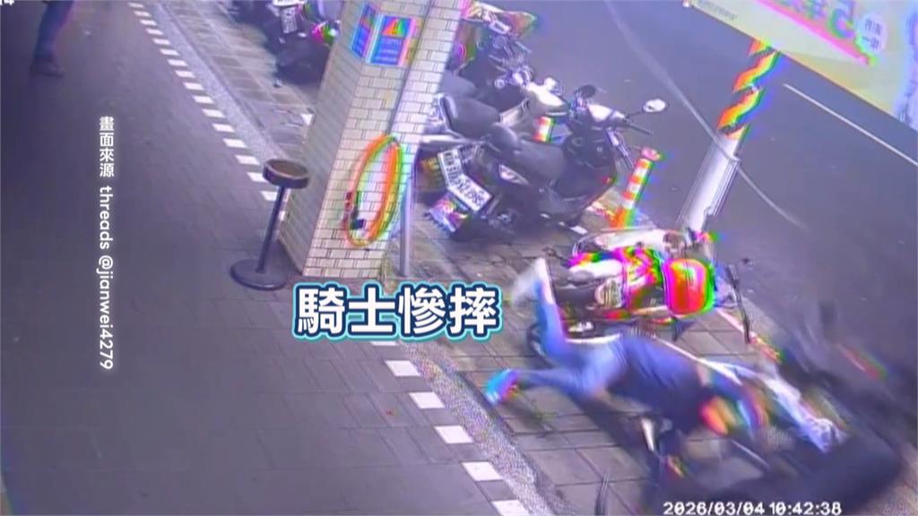 八旬翁騎士「連撞8機車」　稱油門卡住釀禍