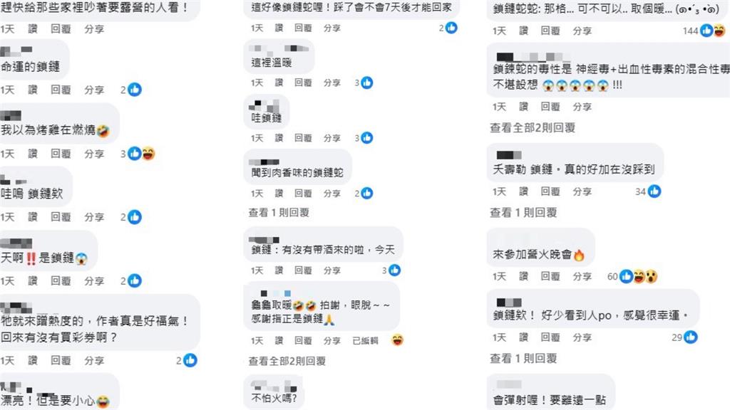 露營驚見「超級巨蛇」現身火爐旁蹭熱度!內行人秒認:命運的「鎖鏈」