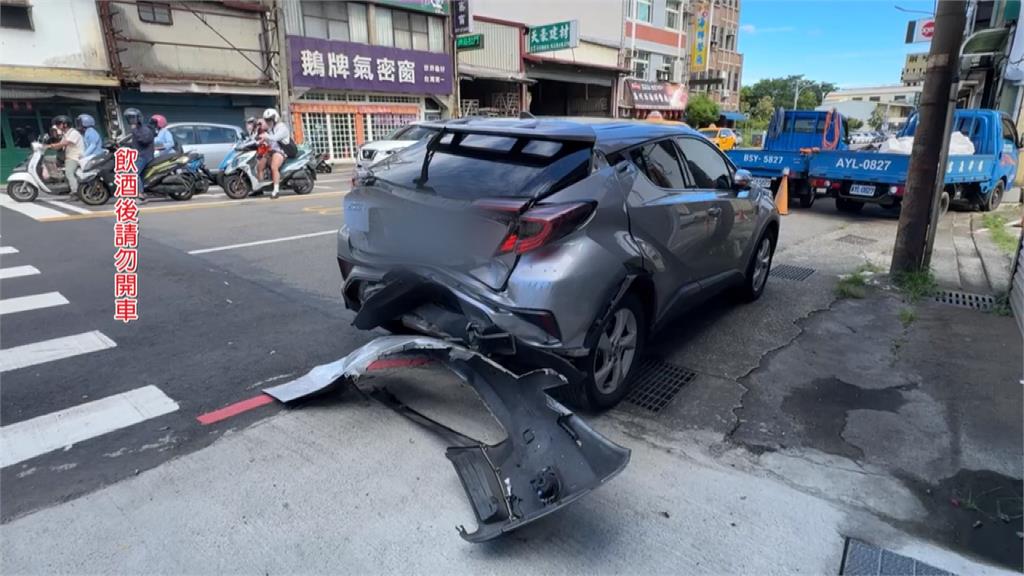 酒駕肇禍撞車尾落跑　駕駛泥醉酒測值1.29