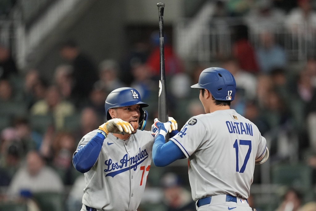 MLB(影)/大谷翔平敲安、金慧成第一盜!日韓首度連線無法延續道奇連勝
