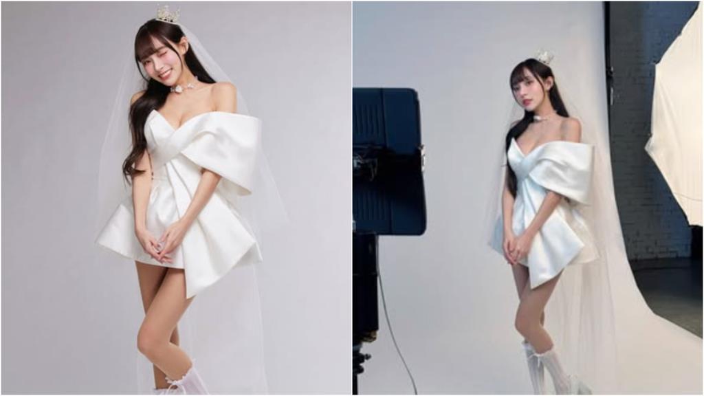 林襄絕美白紗「上下0遮」有夠兇!領口驚洩「神祕陰影」網暈眩:太過分