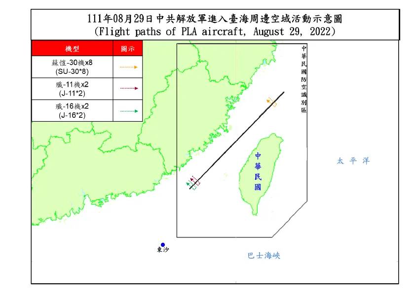 快新聞／中國37架軍機、8軍艦又擾台　國防部：12架逾越海峽中線