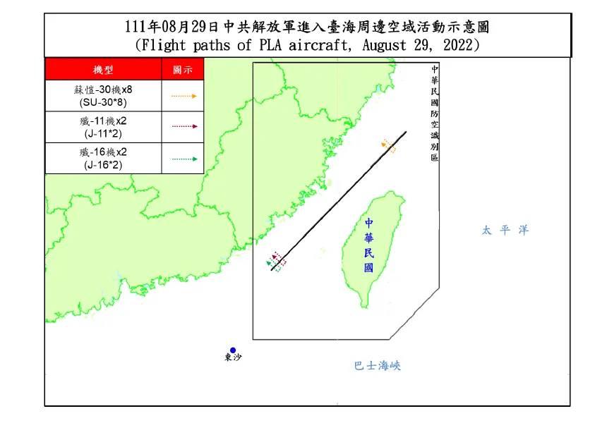 快新聞/中國37架軍機、8軍艦又擾台 國防部:12架逾越海峽中線