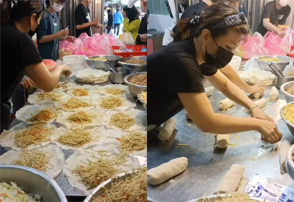 嘉義老招牌「李家潤餅」秀神技!「1分鐘包15捲」動作快到模糊