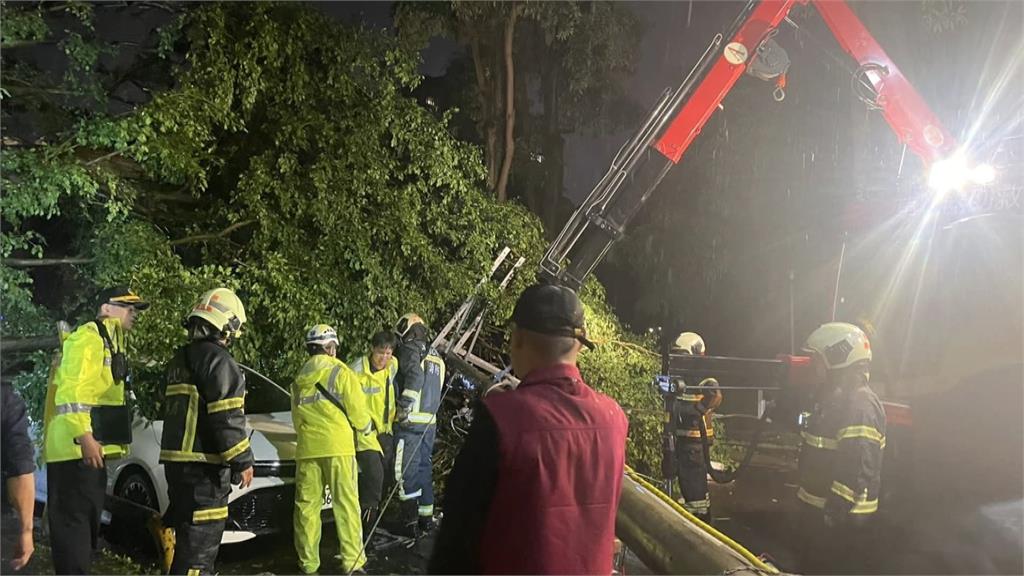 康芮颱風／颱風夜外出買飯遭樹、電線桿重壓　北市騎士送醫不治