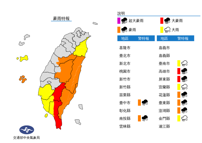 快新聞／杜蘇芮暴風圈觸陸「10縣市豪大雨特報」　輕颱「卡努」生成路徑曝