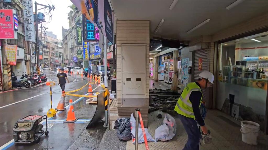 故意的?基隆騎樓施工 高分貝干擾罷免連署站