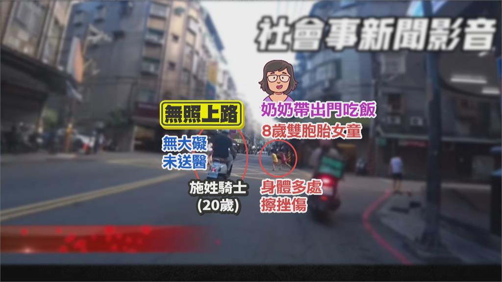 無照騎士撞飛8歲雙胞胎姊妹 因「這原因」雙方都受罰