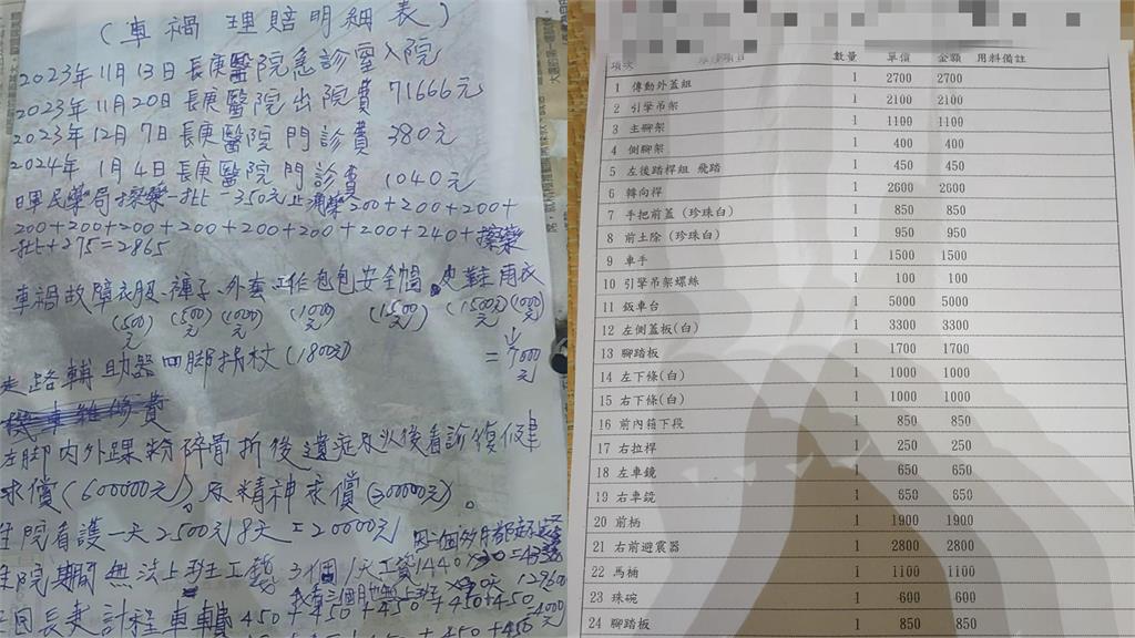 孩子車禍⋯家長收到「手寫求償」!誇張金額全網看傻:以為中樂透?