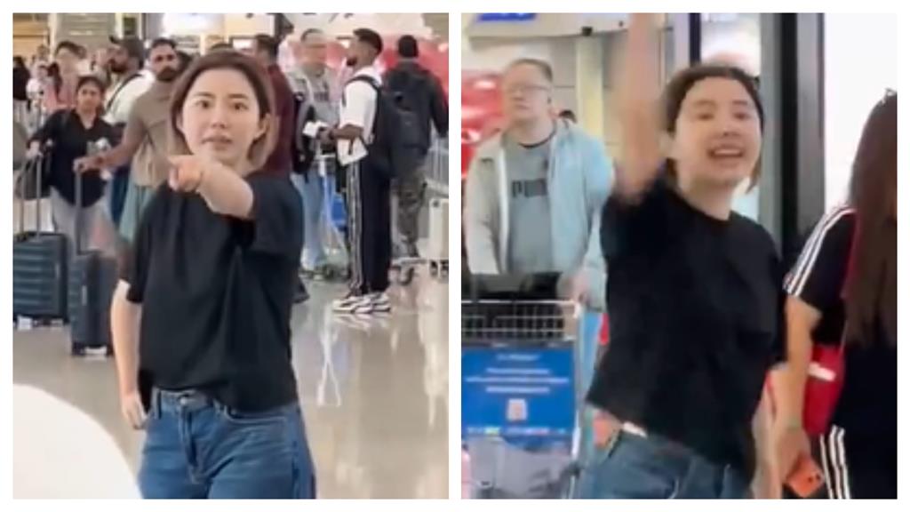 小粉紅百萬網美「忘吃藥」大鬧吉隆坡機場！赤腳叫囂逼「3國投降」喊：大家一起死