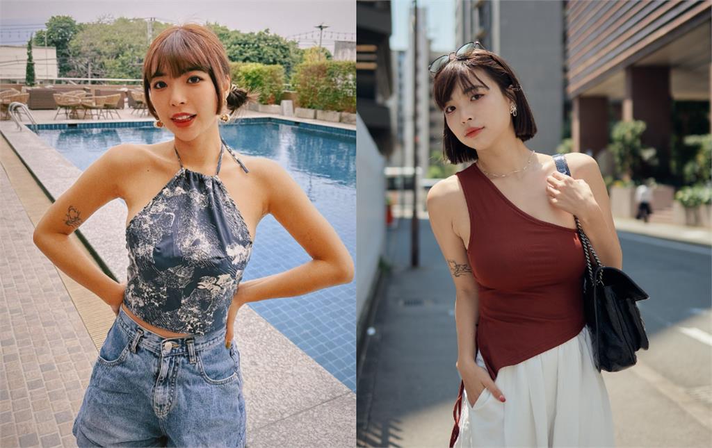 沖繩短髮辣妹「跪坐沙灘」波濤洶湧！竟是「台網紅阿圓」網驚：免費能看？