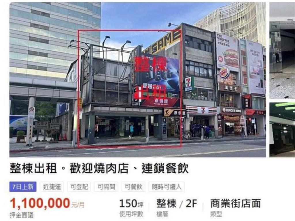 光華商圈2店面招租！房東開價「月租110萬」PTT全炸鍋：根本土匪啊