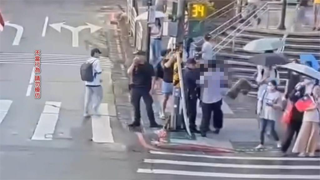 「文山退葆」志工遭攻擊！　鬧事男子破壞手板　員警也掛彩