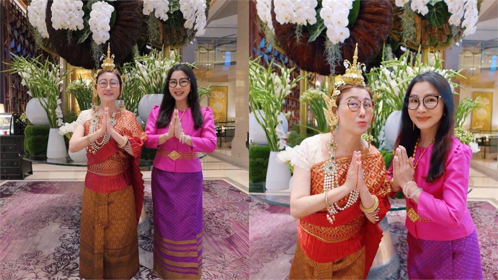 陳美鳳為摯友藍心湄飛泰國慶生！2人同穿傳統服飾「少女感」畫面曝光