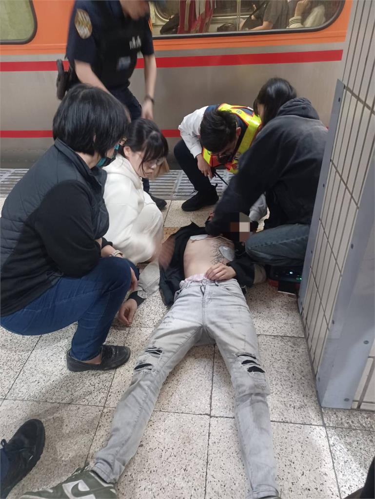 火車月台男子昏迷! 休假護理師"拖行李"衝去搶救