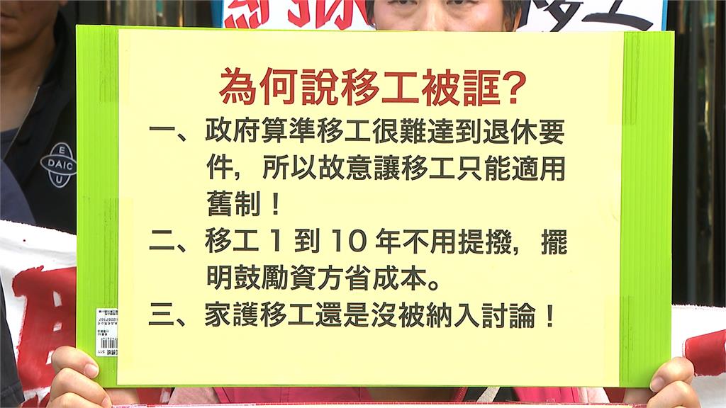 退休金台勞僅6％移工能領15％？　勞團抗議勞退不公提出三大訴求