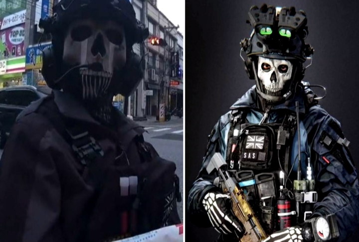 憂北捷攻擊再上演！　女穿「戰術裝」cosplay上街民眾嚇壞